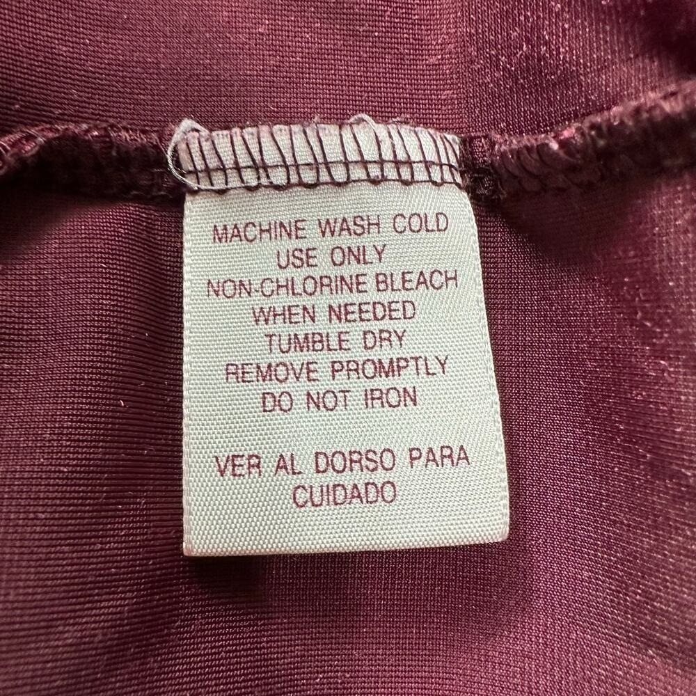 Vintage Worthington Burgundy Red Velvet Womens Blouse 1X Pullover Vintage Gothic - Picture 5 of 5